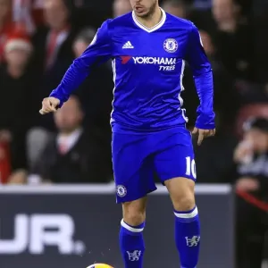 Eden Hazard Print - Chelsea FC Away at Southampton's St Mary's Stadium Eden Hazard Print - Chelsea FC Away at Southampton's St Mary's Stadium