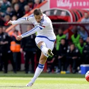 Print of Eden Hazard Scores Chelsea's Second Print of Eden Hazard Scores Chelsea's Second
