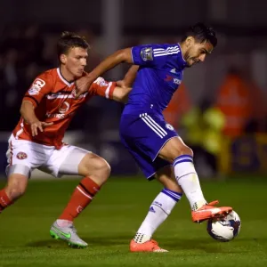 Falcao vs Downing Print: A Moment in Chelsea's Capital One Cup Clash Falcao vs Downing Print: A Moment in Chelsea's Capital One Cup Clash
