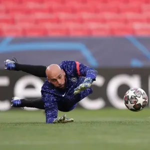 FC Porto vs. Chelsea FC - Willy Caballero in Quiet UEFA Champions League Quarterfinal at Empty Estadio Ramon Sanchez Pizjuan FC Porto vs. Chelsea FC - Willy Caballero in Quiet UEFA Champions League Quarterfinal at Empty Estadio Ramon Sanchez Pizjuan