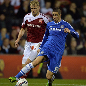 Fernando Torres in Action: Chelsea vs Swindon Town, Capital One Cup Third Round, County Ground (September 2013)