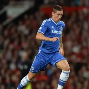 Fernando Torres Print at Old Trafford