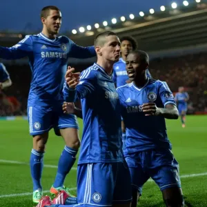 Print of Fernando Torres' Debut Goal vs. Southampton (1st January 2014) Print of Fernando Torres' Debut Goal vs. Southampton (1st January 2014)