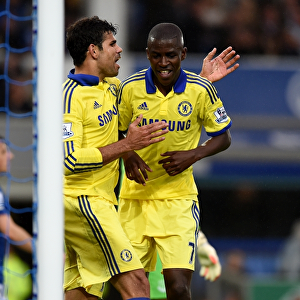 Five-Goal Blitz: Costa and Ramires Celebrate Chelsea's Victory Over Everton (August 30, 2014)