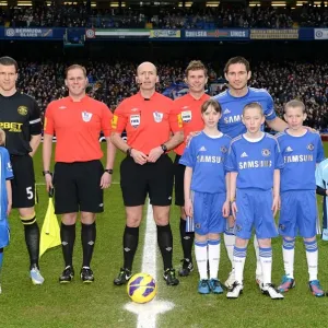 Print of Frank Lampard and Gary Caldwell at Stamford Bridge