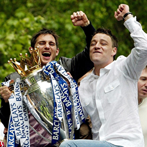 Frank Lampard and John Terry: Celebrating Premier League Glory with Chelsea Football Club (2004-2005)