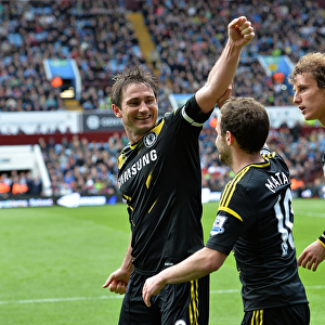 Frank Lampard's Double Victory: Aston Villa vs. Chelsea (May 11, 2013) - Two Goals, One Celebration