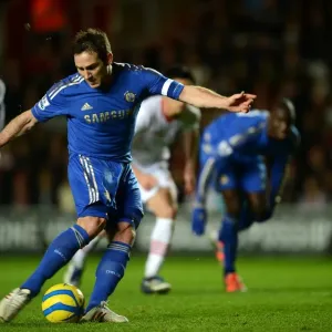 Print of Frank Lampard's Fifth Goal in Chelsea vs Southampton FA Cup Match Print of Frank Lampard's Fifth Goal in Chelsea vs Southampton FA Cup Match