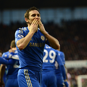 Frank Lampard's Triple: Chelsea Star Celebrates Historic Hat-Trick Against Stoke City (January 12, 2013)