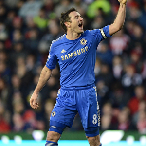 Frank Lampard's Triple Strike: Celebrating Goal Number Three Against Stoke City (January 12, 2013)