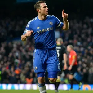 Print of Frank Lampard scoring Chelsea's third goal
