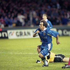 Gianfranco Zola Scores the Winning Goal for Chelsea in the 1998 UEFA European Cup-Winners Cup Final against VfB Stuttgart