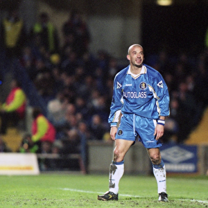 Gianluca Vialli Leads Chelsea at Stamford Bridge Against Crystal Palace, March 1998
