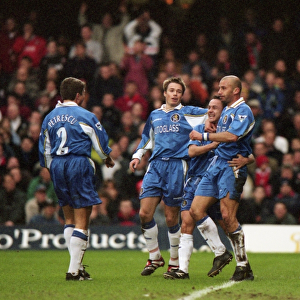 Gianluca Vialli's Euphoric Moment: Scoring the Goal that Secured Chelsea's Victory Against Barnsley (January 31, 1998)