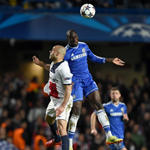 Intense Battle for the Ball: Chelsea vs. Paris Saint-Germain, UEFA Champions League Quarterfinals, Stamford Bridge (April 8, 2014)