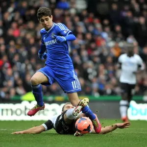 Print of Intense FA Cup Match Action: Oscar vs. Buxton Print of Intense FA Cup Match Action: Oscar vs. Buxton