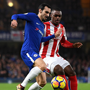 Intense Battle for Possession: Chelsea's Davide Zappacosta vs Stoke City's Julien Ngoy