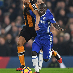 Intense Rivalry: Kante vs. Davies at Stamford Bridge - Chelsea vs. Hull City, Premier League