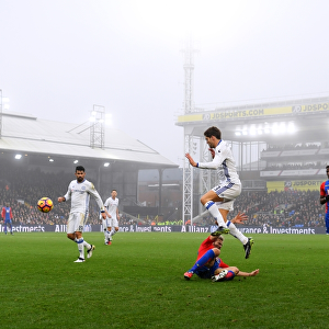 Intense Tackle: Cabaye vs Alonso - Premier League Rivalry at Selhurst Park