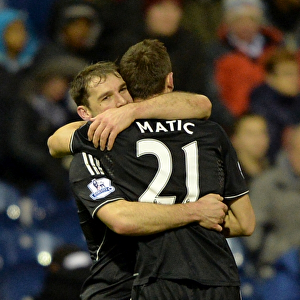 Ivanovic and Matic: Chelsea's Unstoppable Duo Celebrate Opening Goal vs. West Bromwich Albion (February 11, 2014)