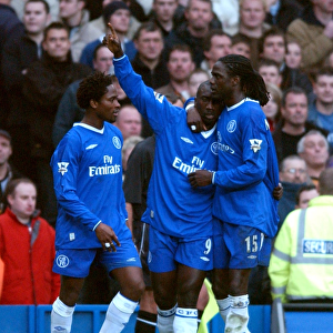 Jimmy Floyd Hasselbaink's First Goal: Celebration with Melchiot and Babayaro