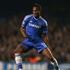 Print of John Obi Mikel at Stamford Bridge Print of John Obi Mikel at Stamford Bridge
