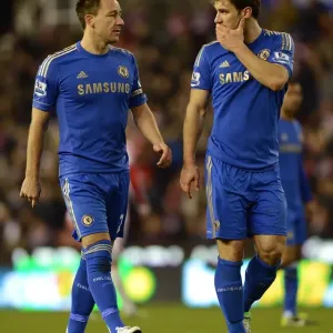 John Terry e Branislav Ivanović in azione: Chelsea contro Stoke City il 12 gennaio 2013