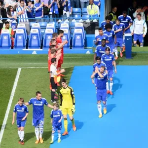 Print of John Terry Leading Chelsea Guard of Honor at Stamford Bridge