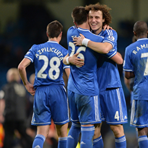 John Terry and David Luiz: Chelsea's Unstoppable Duo Celebrate Victory Over Manchester City (3rd February 2014)