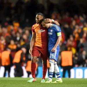 Print of John Terry and Didier Drogba Embrace Print of John Terry and Didier Drogba Embrace