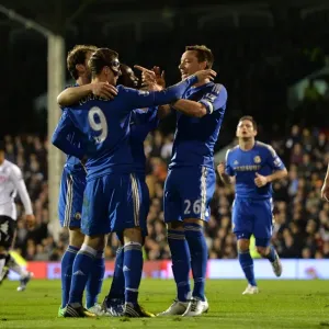 Print of John Terry and Fernando Torres celebrating Chelsea's third goal Print of John Terry and Fernando Torres celebrating Chelsea's third goal