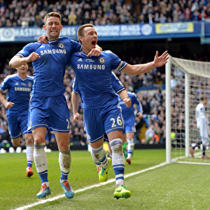 John Terry and Gary Cahill: Celebrating Chelsea's Winning Goal Against Everton at Stamford Bridge (February 22, 2014)