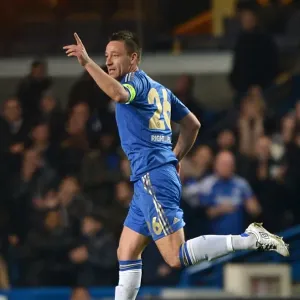 John Terry's Euphoric Moment: Celebrating Chelsea's Second Goal vs. Steaua Bucharest in UEFA Europa League (14th March 2013) John Terry's Euphoric Moment: Celebrating Chelsea's Second Goal vs. Steaua Bucharest in UEFA Europa League (14th March 2013)