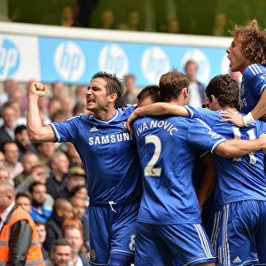 John Terry's Thrilling Goal Celebration: Chelsea's First Victory Strike Against Tottenham Hotspur (September 28, 2013, White Hart Lane)