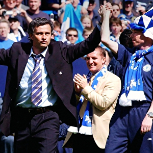 Jose Mourinho Celebrates Chelsea's FA Barclays Premiership Title Win Against Charlton Athletic