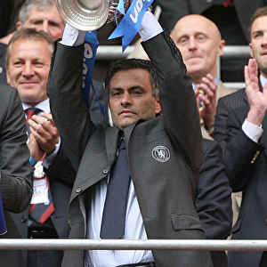 Jose Mourinho Lifts FA Cup: Chelsea's Triumph over Manchester United at Wembley (FA Cup Final 2007)