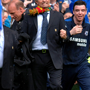 Jose Mourinho's Double Victory: Chelsea FC Wins Premier League Title (2005-2006) vs Manchester United, Stamford Bridge