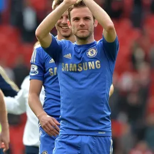 Juan Mata Print - Chelsea FC Premier League Celebration Juan Mata Print - Chelsea FC Premier League Celebration