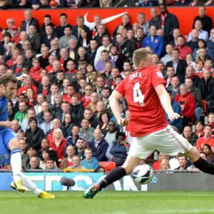 Print of Juan Mata's Goal at Old Trafford Print of Juan Mata's Goal at Old Trafford