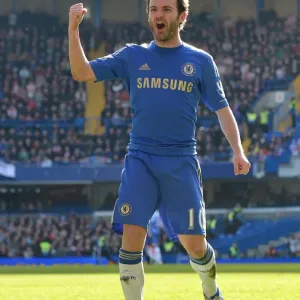 Print of Juan Mata's FA Cup Goal against Brentford Print of Juan Mata's FA Cup Goal against Brentford