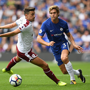 Marcos Alonso vs Robbie Brady: Intense Tackle in Chelsea vs Burnley Premier League Match