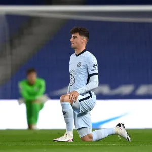 Print of Mason Mount Kneeling in Solidarity Print of Mason Mount Kneeling in Solidarity
