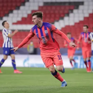 Mason Mount Scores in Empty Estadio Ramon Sanchez Pizjuan: FC Porto vs. Chelsea FC, UEFA Champions League Quarterfinal First Leg Mason Mount Scores in Empty Estadio Ramon Sanchez Pizjuan: FC Porto vs. Chelsea FC, UEFA Champions League Quarterfinal First Leg