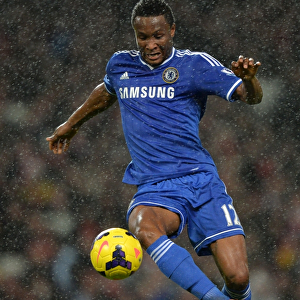 Mikel in Action: Chelsea vs. Arsenal - Barclays Premier League Clash at Emirates Stadium (December 23, 2013)