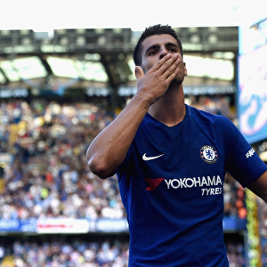 Morata Scores Second: Chelsea's Premier League Triumph Over Everton (2017) - Stamford Bridge, London