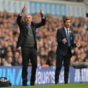 Print of Mourinho and Villas-Boas on the touchline at White Hart Lane Print of Mourinho and Villas-Boas on the touchline at White Hart Lane