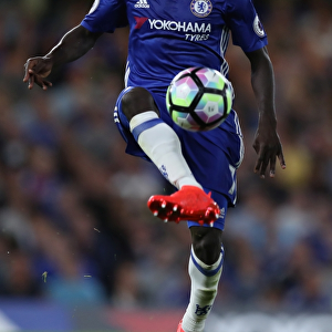 N'Golo Kante in Action: Chelsea vs. West Ham United - Premier League Battle at Stamford Bridge