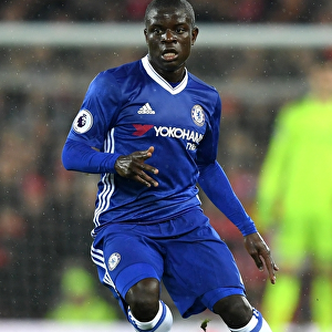 N'Golo Kante in Action: Chelsea vs. Liverpool, Premier League (Away), Anfield, January 2017