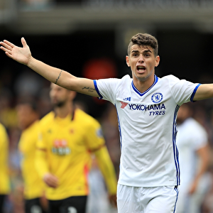 Oscar Appeals to Referee during Watford vs Chelsea Match: John Walton/PA Wire