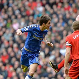 Oscar's Header: Chelsea Takes the Lead Against Liverpool in Premier League (Anfield, 21st April 2013)